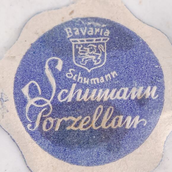 VTG Signed Schumann Bavaria Hand Painted Porcelain Floral Brooch 20s C-Clasp Pin - Picture 7 of 16